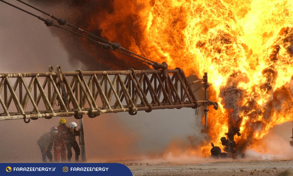 آتش سوزی بزرگ در پتروشیمی بصره