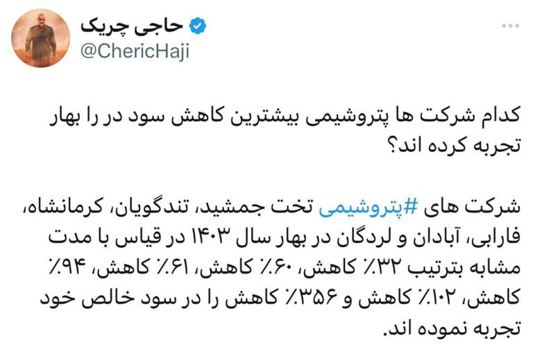 کدام شرکت‌ها پتروشیمی بیشترین کاهش سود در را بهار تجربه کرده اند؟