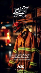 روز آتش نشانی و ایمنی – پوستر روابط پتروشیمی مبین