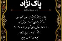 پیام تسلیت مدیرعامل پتروشیمی ارومیه در پی درگذشت برادر وزیر محترم نفت