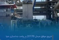 خروج موفقیت‌آمیز مبدل ۳۱۱۷D از Cold Box Train ۲ واحد جداسازی هوا شرکت مبین انرژی