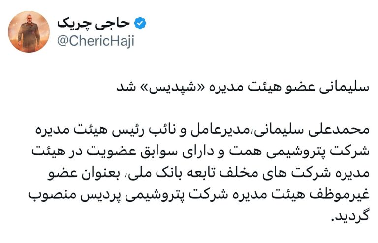 سلیمانی عضو هیئت مدیره «شپدیس» شد