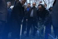 گزارش تصویری غرس نهال در مجتمع پتروشیمی شازند