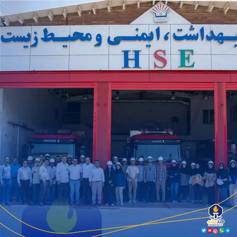 بازدید دانشجویان دانشگاه شیراز از شرکت پتروشیمی مروارید