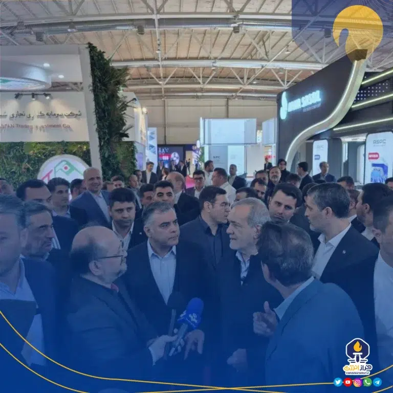 بازدید دکتر پزشکیان از غرفه هلدینگ خلیج فارس در نمایشگاه نفت، گاز و پتروشیمی