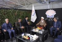 بازدید رئیس کمیسیون انرژی مجلس و مدیرعامل منطقه ویژه اقتصادی پارس از غرفه پتروشیمی مروارید
