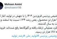 محسن امینی، مدیر روابط عمومی شرکت پتروشیمی پردیس در ایکس نوشت؛