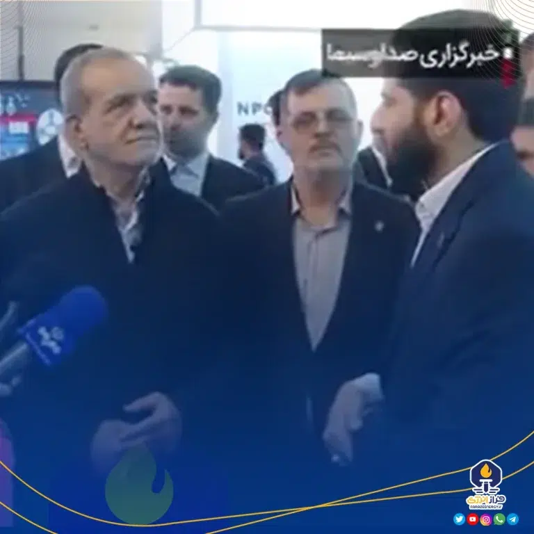 گزارش مدیرعامل شرکت پلیمر آریاساسول به ریاست محترم جمهوری در نمایشگاه نفت