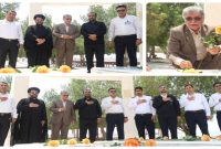 غبارروبی و عطرافشانی مزار شهدای گمنام شهر نخل تقی توسط مدیرعامل و کارکنان پتروشیمی بوشهر