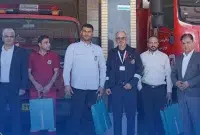 تقدیر شرکت مبین انرژی خلیج فارس از آتش‌نشانان عسلویه و نخل تقی