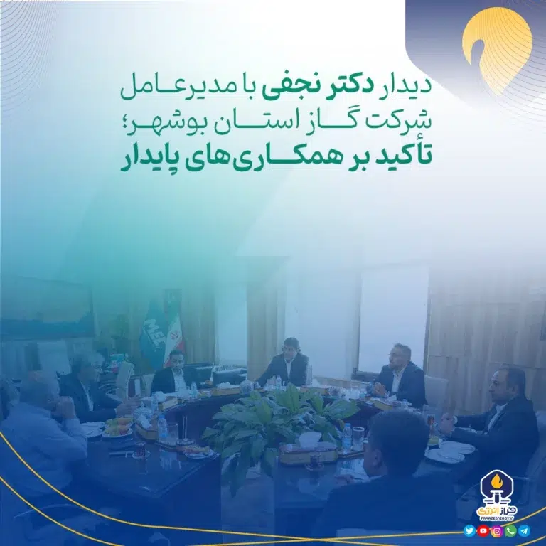 دیدار دکتر نجفی با مدیرعامل شرکت گاز استان بوشهر؛ تأکید بر همکاری‌های پایدار