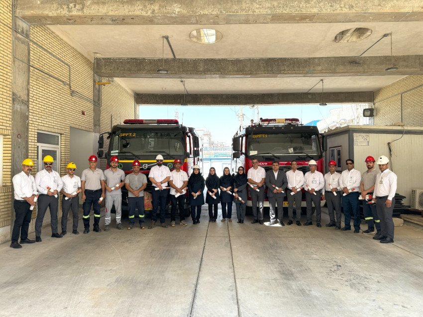 گرامی داشت روز ایمنی و آتش نشانی در پتروشیمی آپادانا خلیج فارس