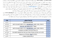  آگهی مزایده مواد شیمیایی تاریخ مصرف گذشته پتروشیمی مارون
