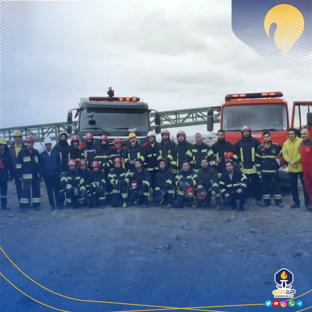 مانور مشترك ایمنی و مدیریت بحران شركت‌های نفت و نهادهای امدادی در منطقه صنعتی تبریز برگزار شد