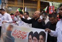 تجلی همبستگی کارکنان پتروشیمی بوشهر در راهپیمایی روز جهانی قدس
