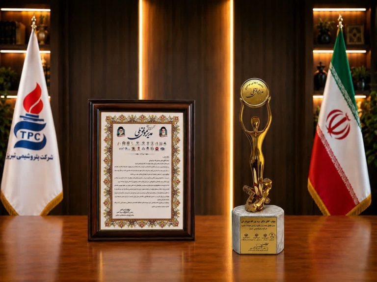 تقدیر از مدیرعامل پتروشیمی تبریز در اجلاس سراسری مدیر موفق ملی