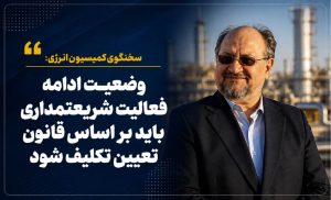 رضا سپهوند، سخنگوی کمیسیون انرژی مجلس، درباره ادامه فعالیت محمد شریعتمداری و تعیین تکلیف مدیریت هلدینگ خلیج فارس