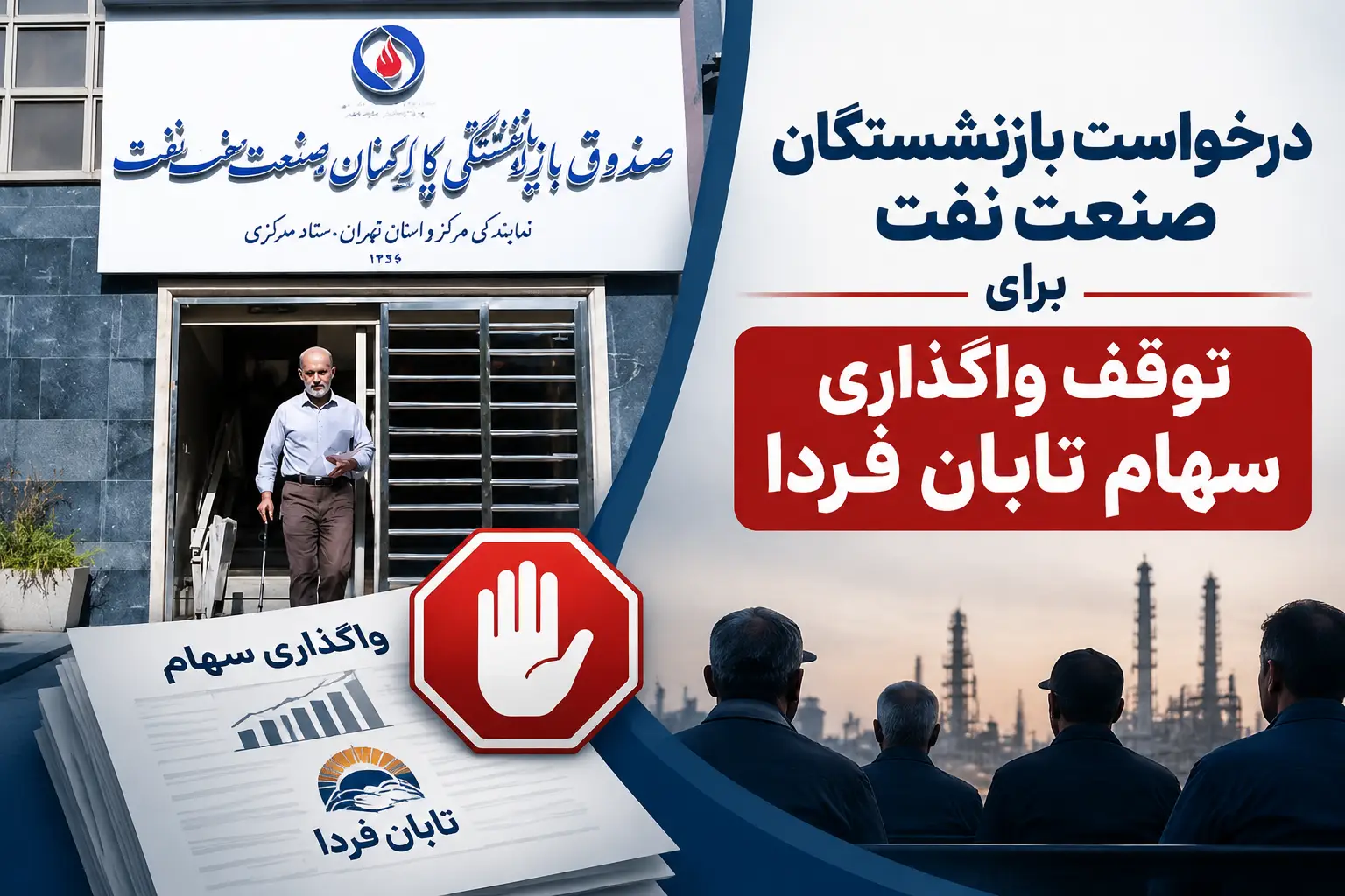 بازنشستگان صنعت نفت برای توقف واگذاری سهام تابان فردا