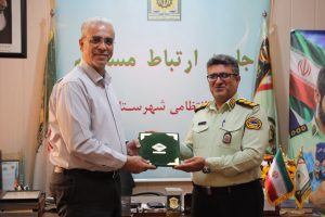 دیدار مهندس انصاری مدیر عامل شرکت مخازن سبز با فرمانده انتظامی شهرستان عسلویه