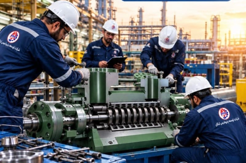 بازسازی پمپ فشاربالای ۱۱ مرحله ای P-1602C ساخت CW HYDRO در شرکت توسعه پتروشیمی کنگان توسط متخصصان داخلی